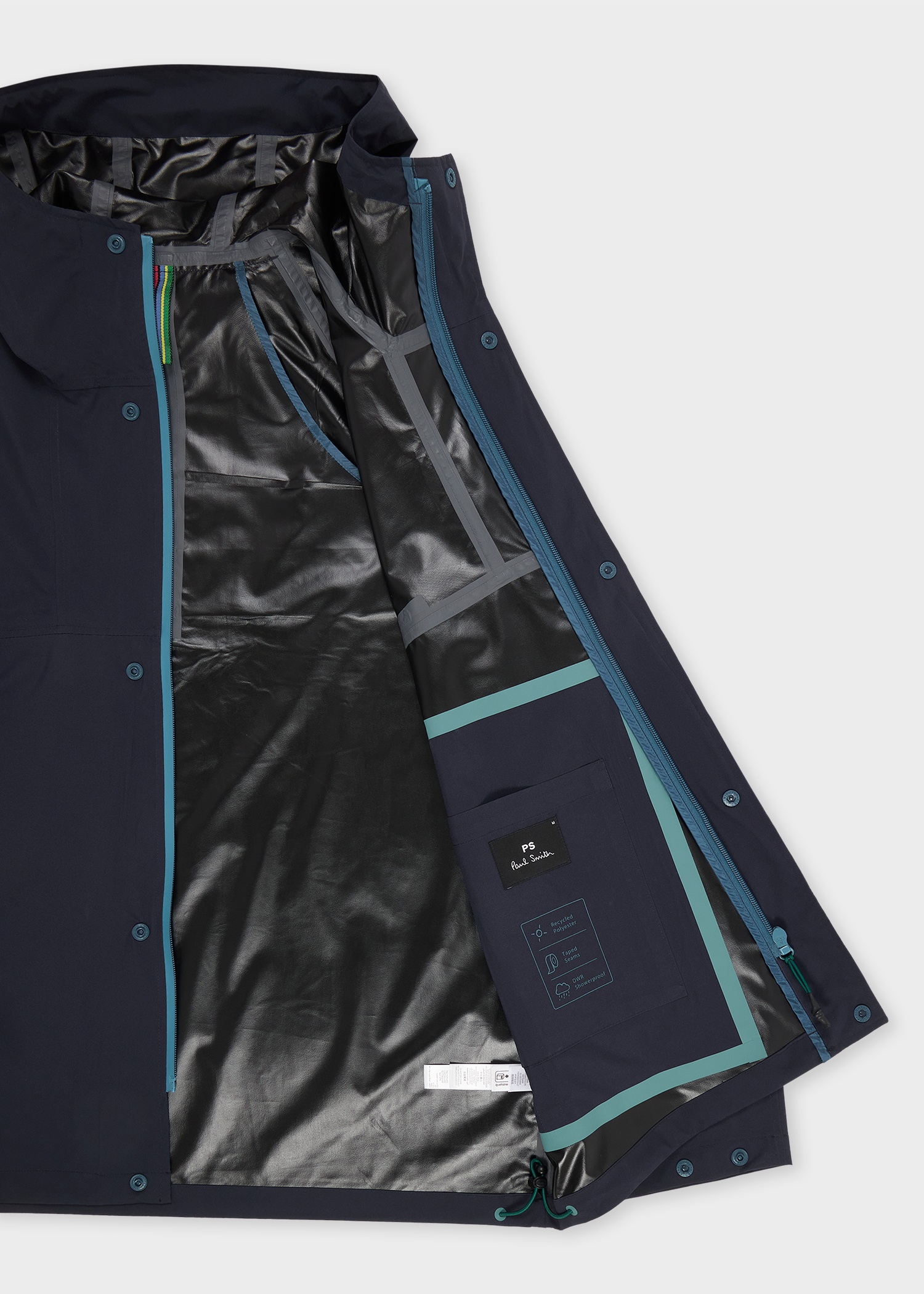 Navy Recycled-Polyester Hooded Jacket - 3