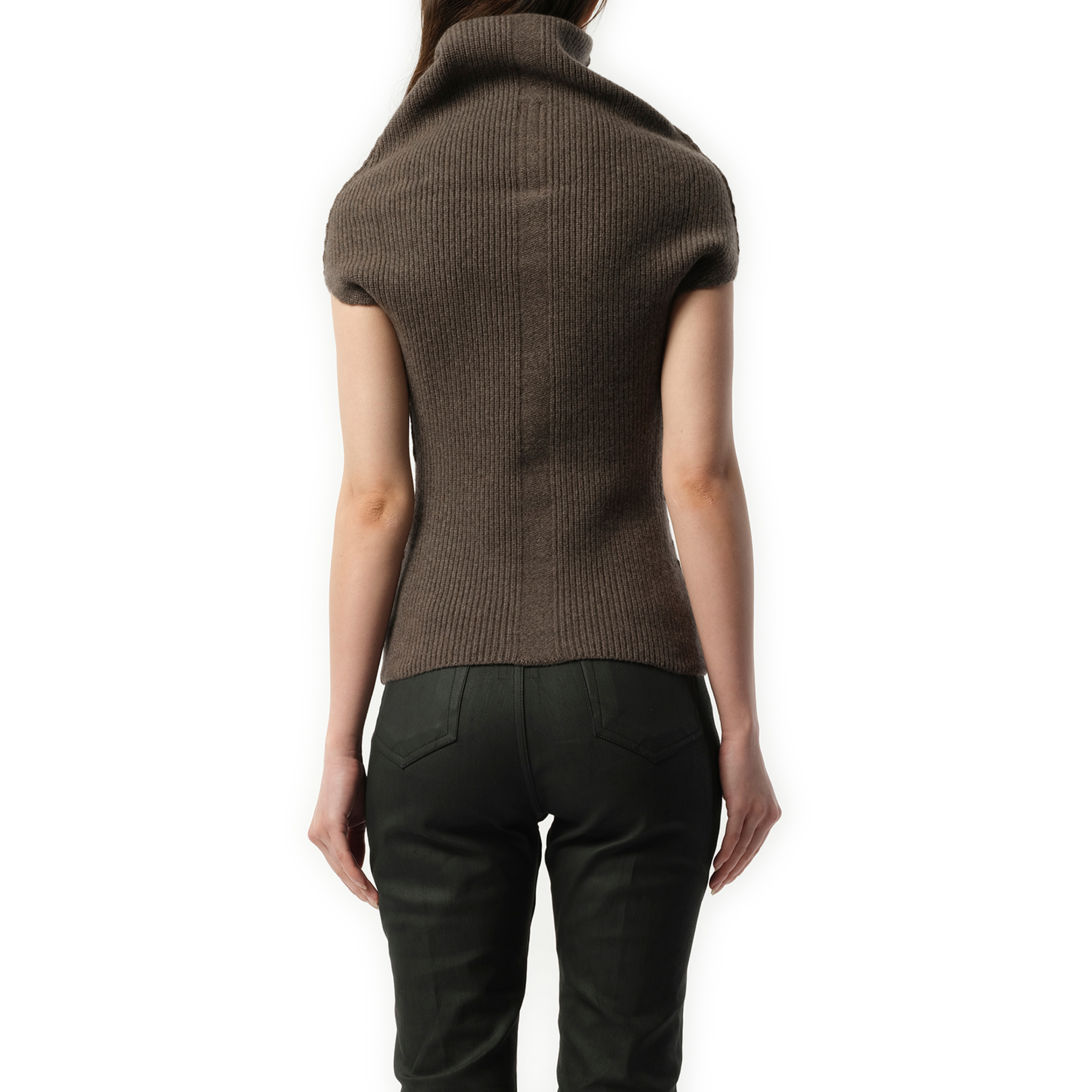 Sleeveless Crater Knit Sweater in Dust - 6