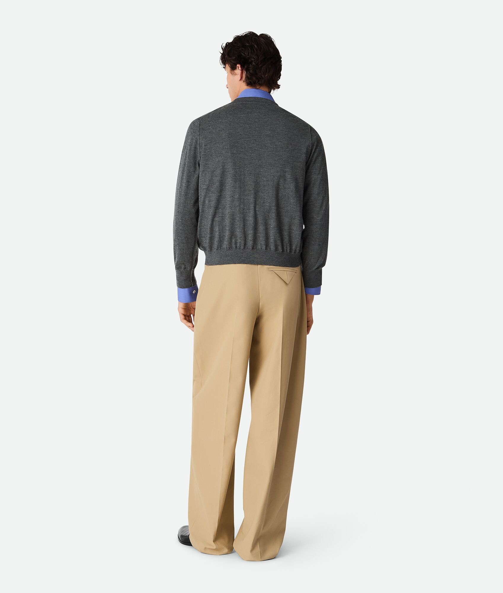Cotton Twill Straight Trousers - 4