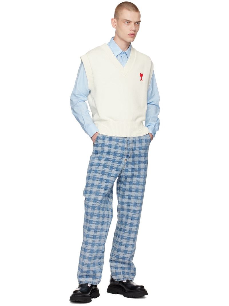 AMI Paris White Ami de Cœur Vest outlook