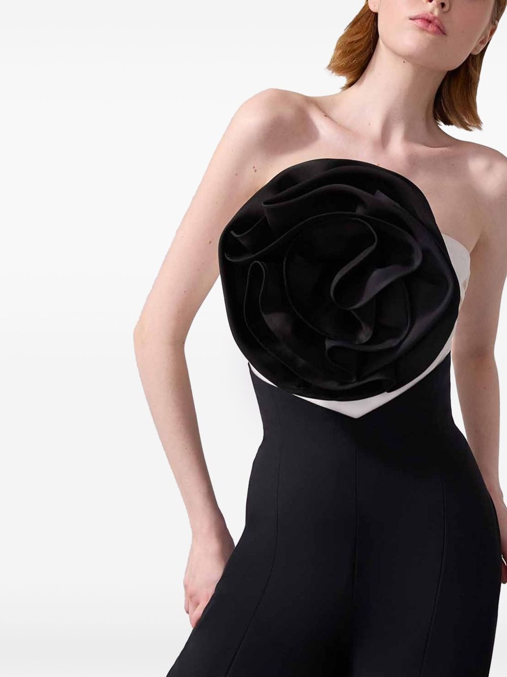 v-waist wide-leg pants - 4