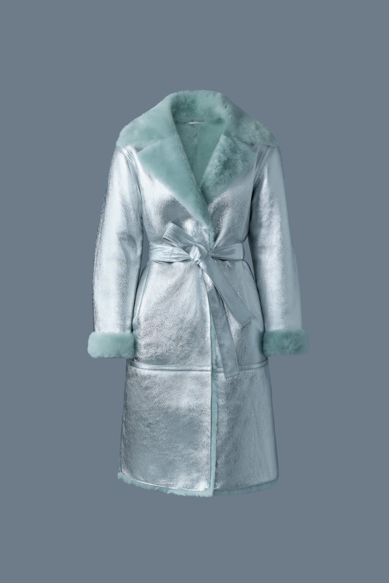 KIMBERLY Long leather shearling coat 1