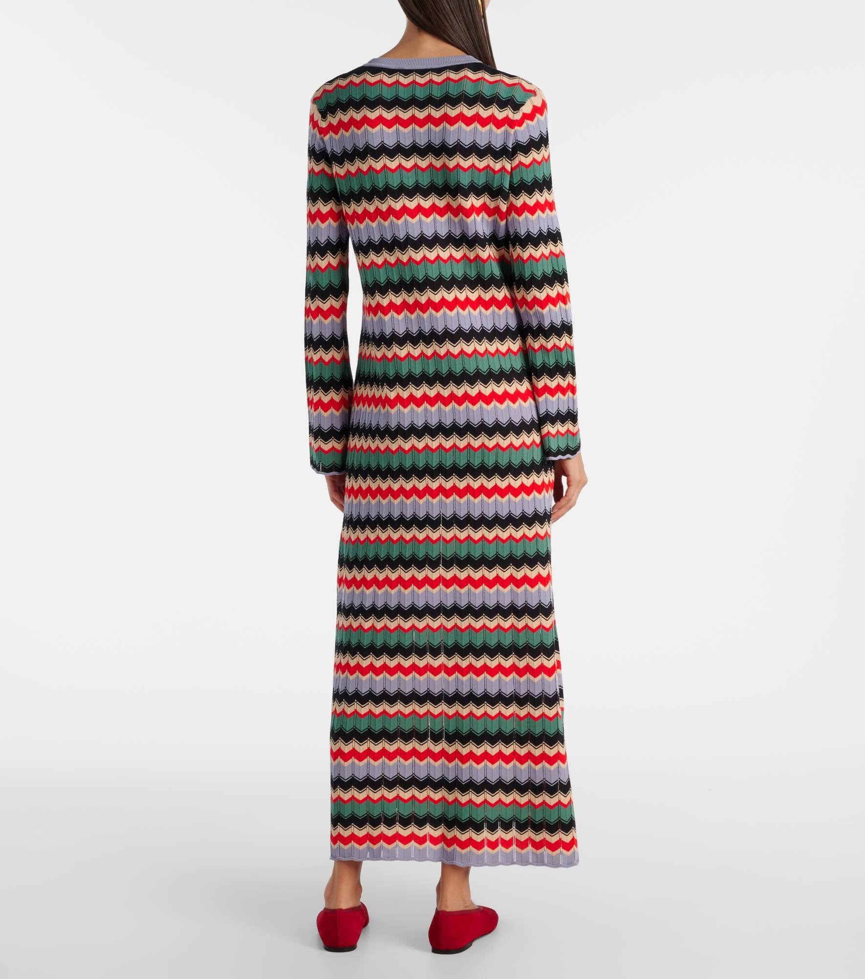 Miller chevron cotton midi dress - 3