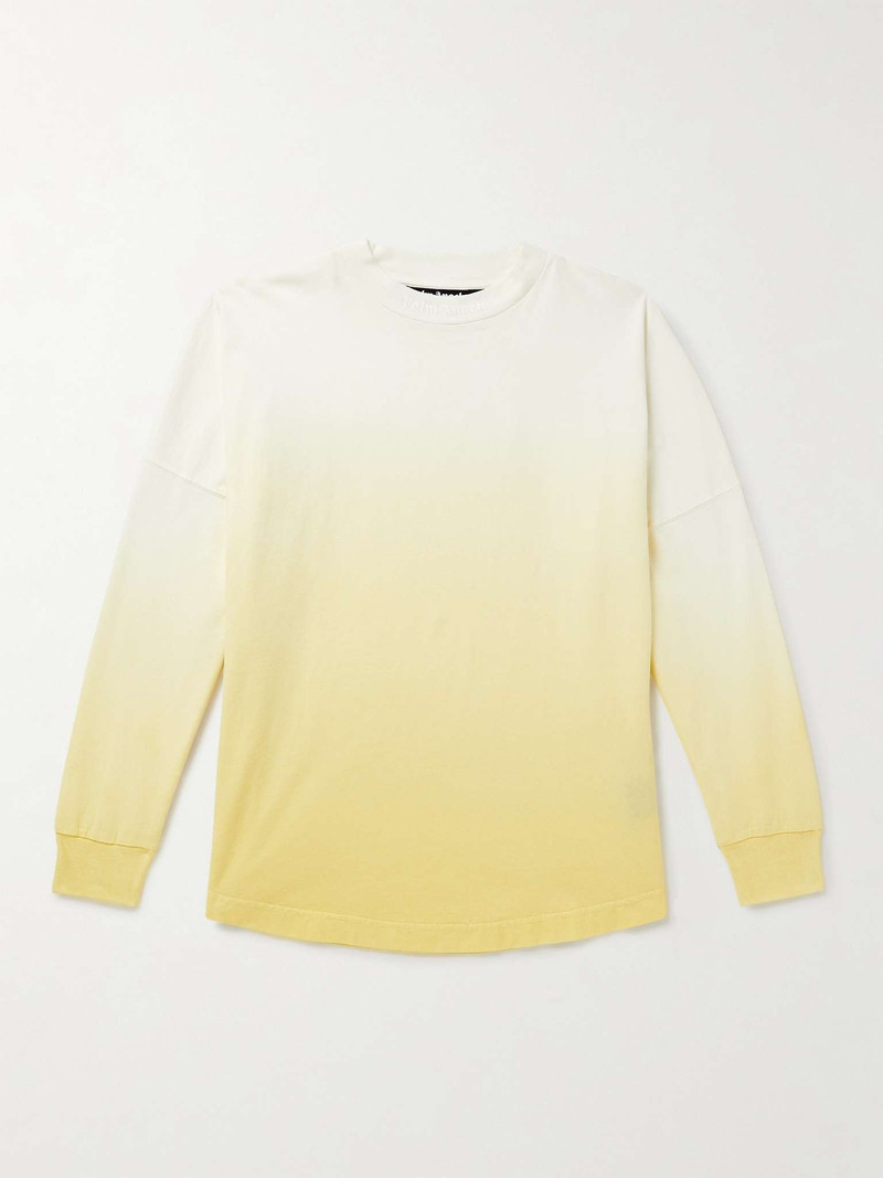 Logo-Print Ombré Cotton-Jersey T-Shirt - 1