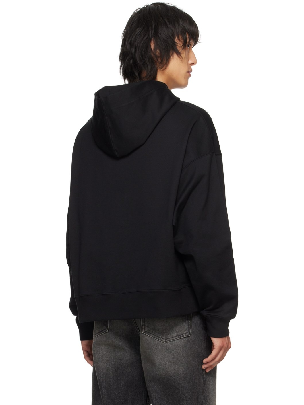 Black Monogram Pin Hoodie - 3