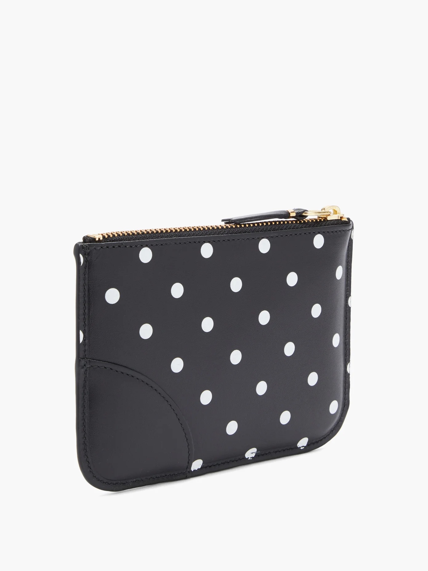 Polka dot-print mini leather coin purse - 3