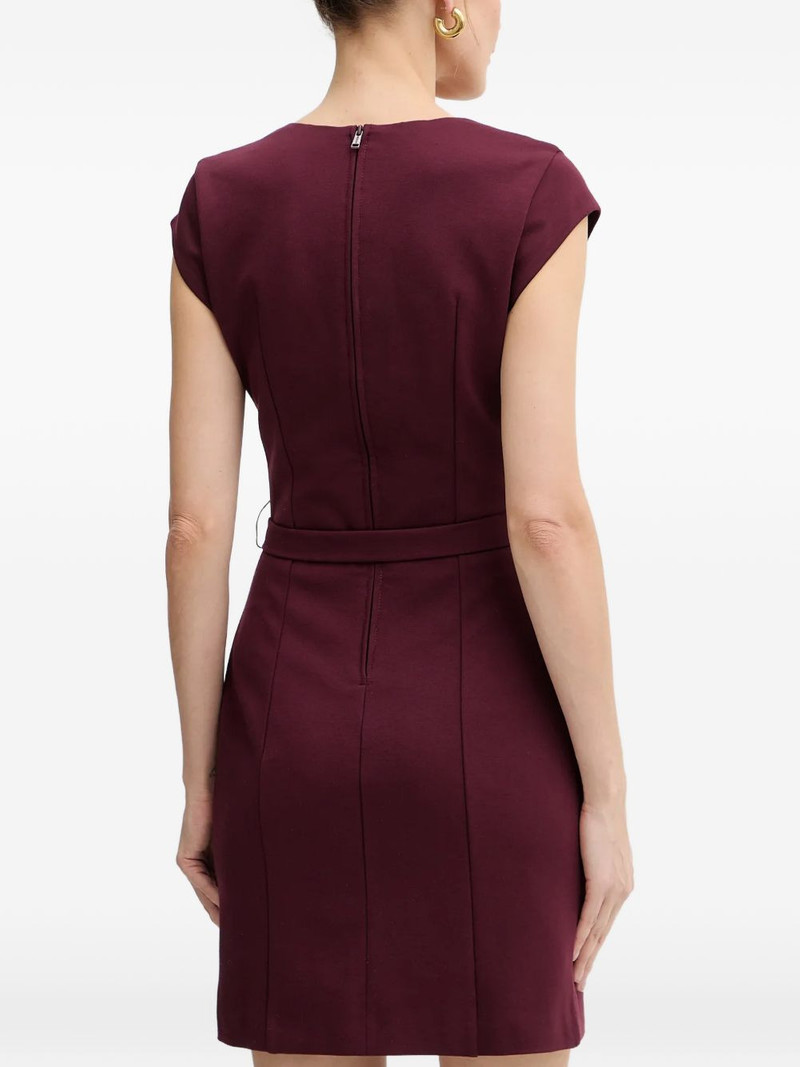 V-neck belted mini dress 3