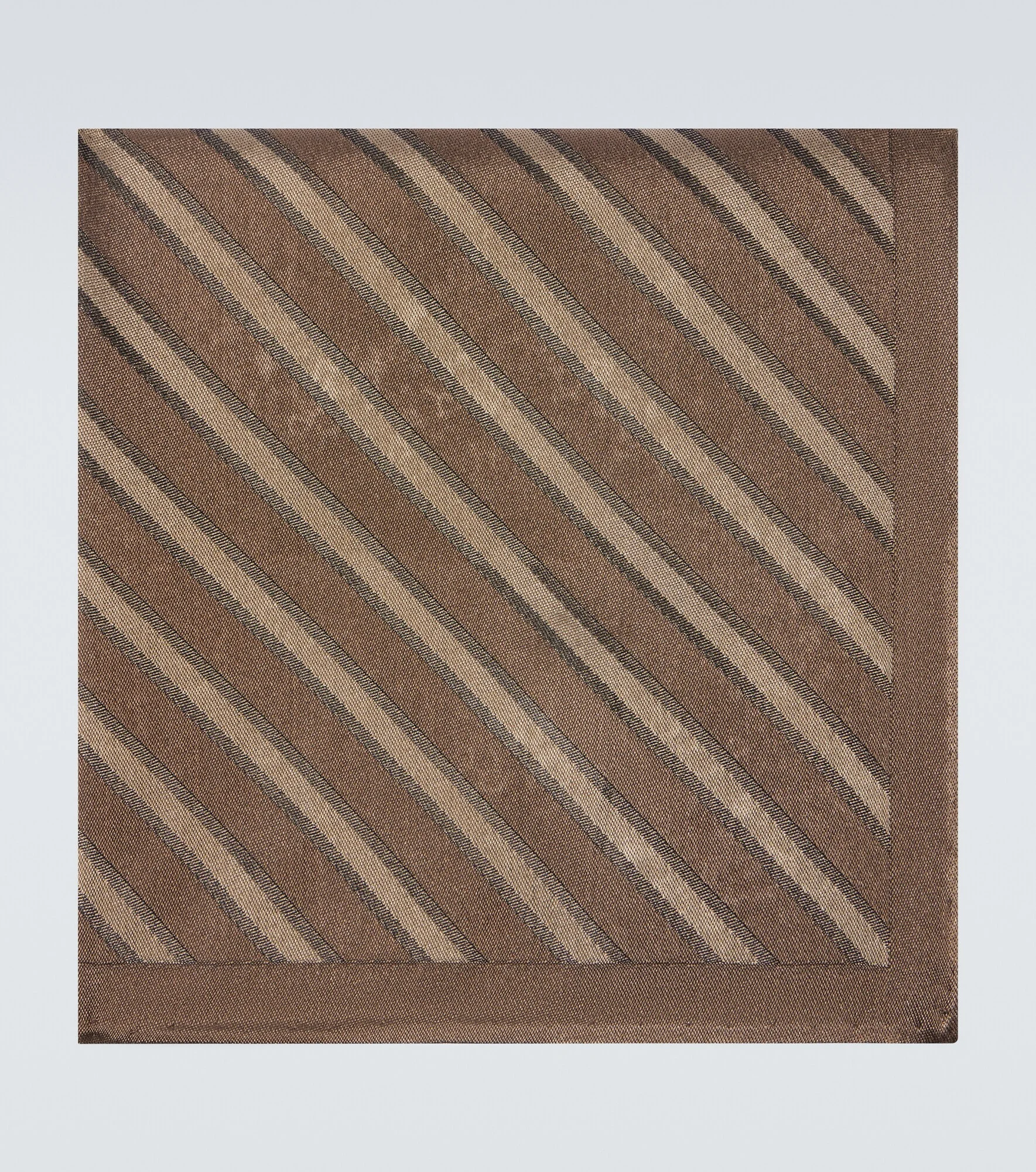 Striped silk pocket square - 1