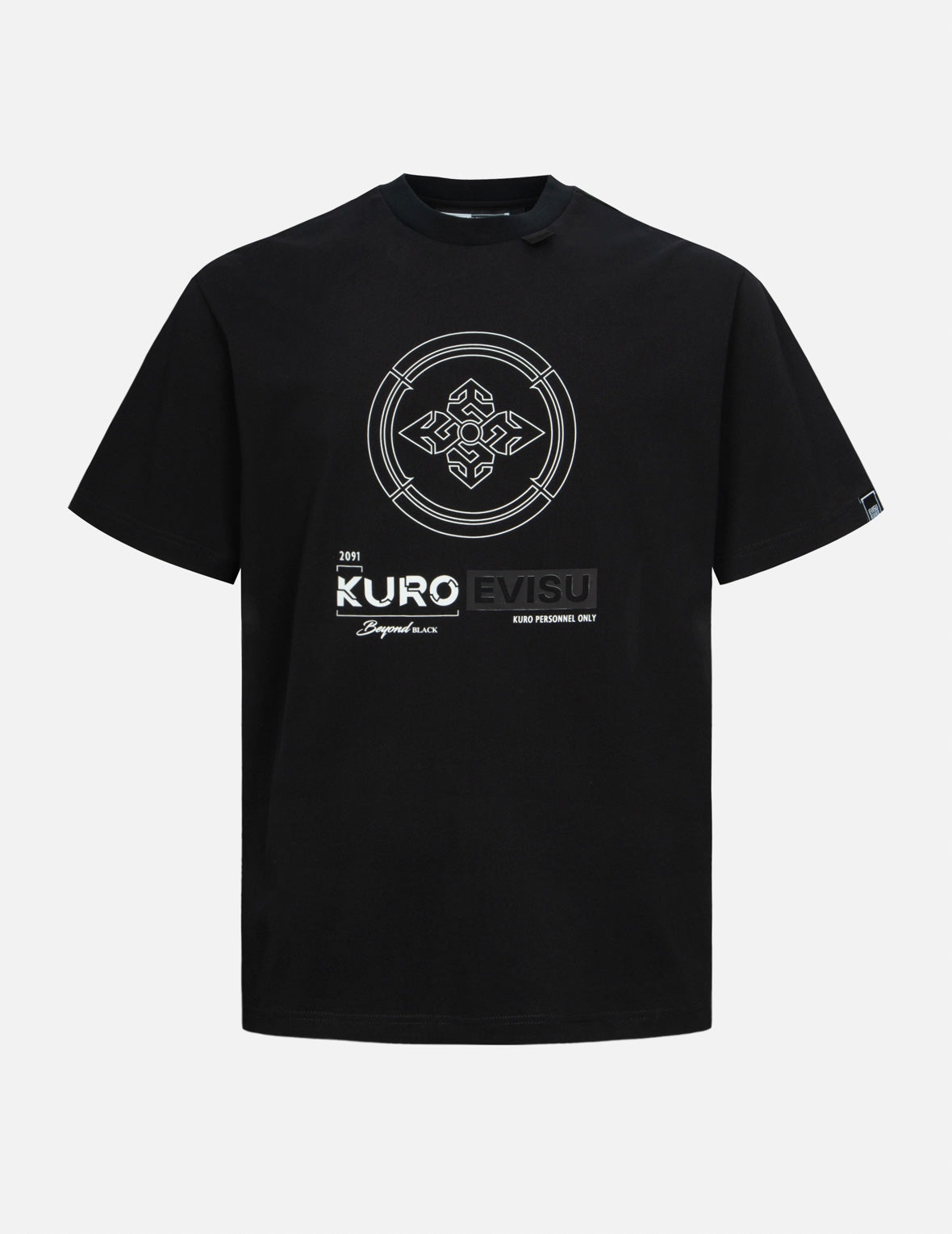 Kamon and Iridescent Seagull Print Regular Fit T-Shirt - 1