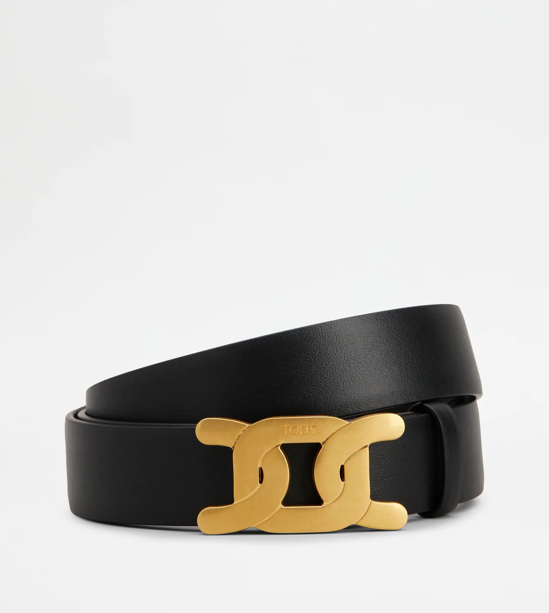 KATE REVERSIBLE BELT IN LEATHER - BLACK - 1