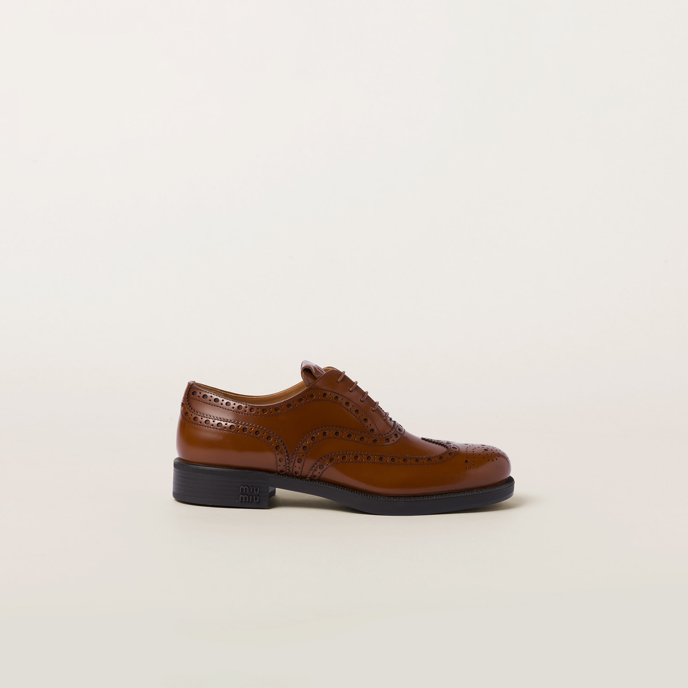 Church's X Miu Miu Brushed Leather Oxford Brogue Shoes - 2