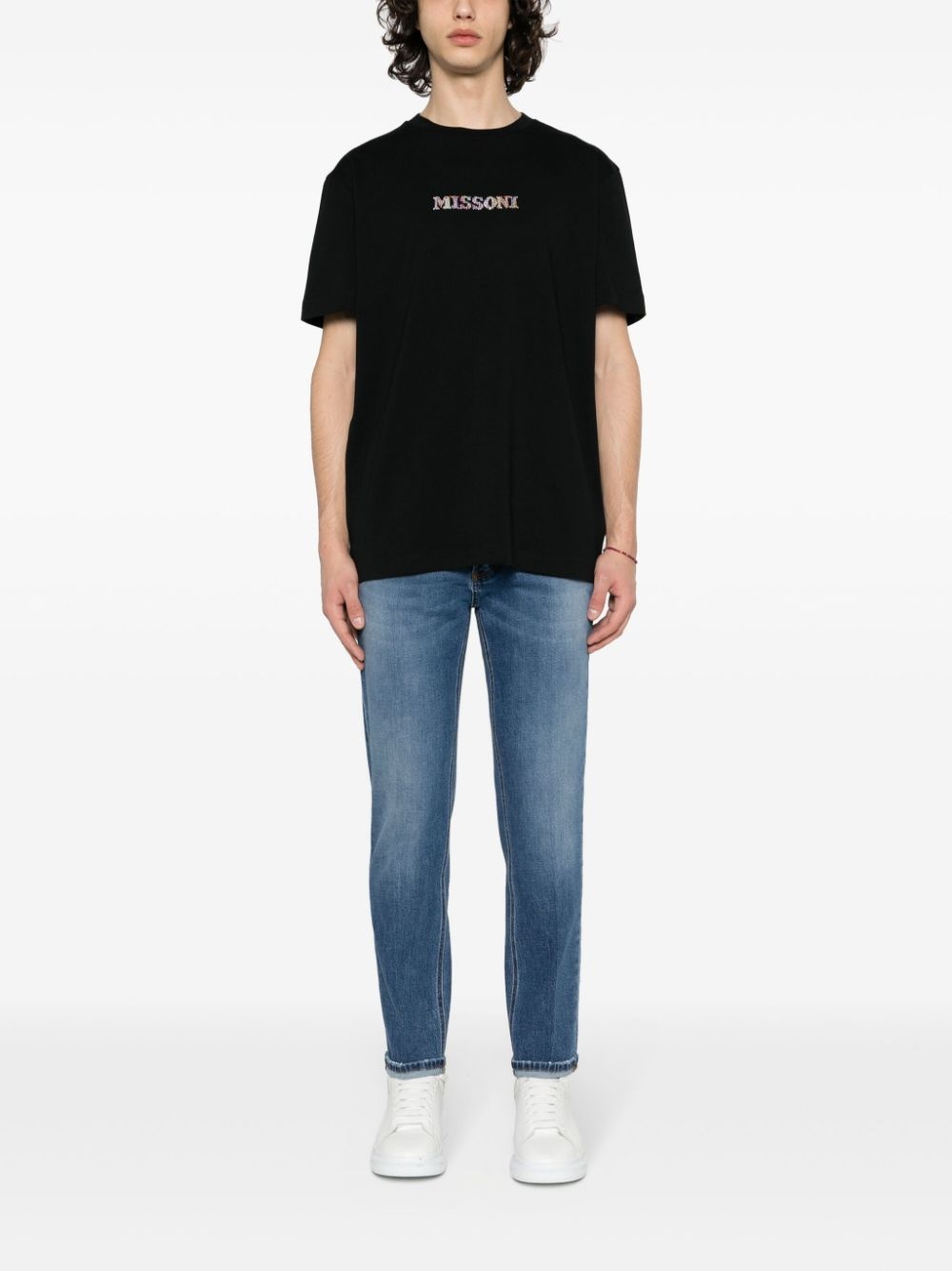 embroidered-logo cotton T-shirt - 3