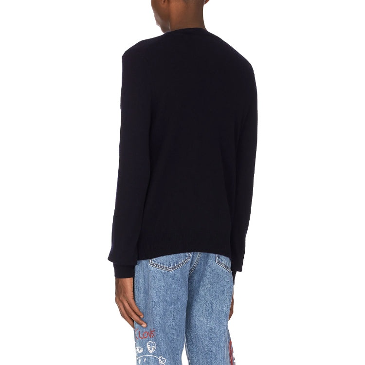 COMME des GARCONS PLAY V-Neck Pullover Gold Emblem 'Black' AZ-N048-051-2 - 5