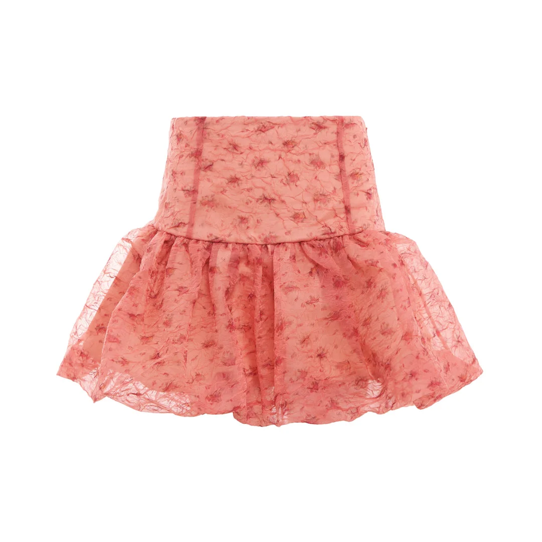 Shibori Organza Mini Skirt - 1