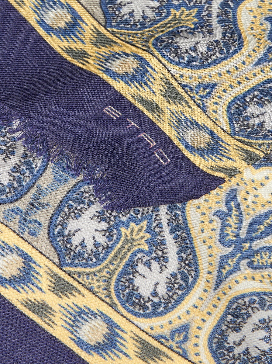 PAISLEY AND CHECK SCARF - 3