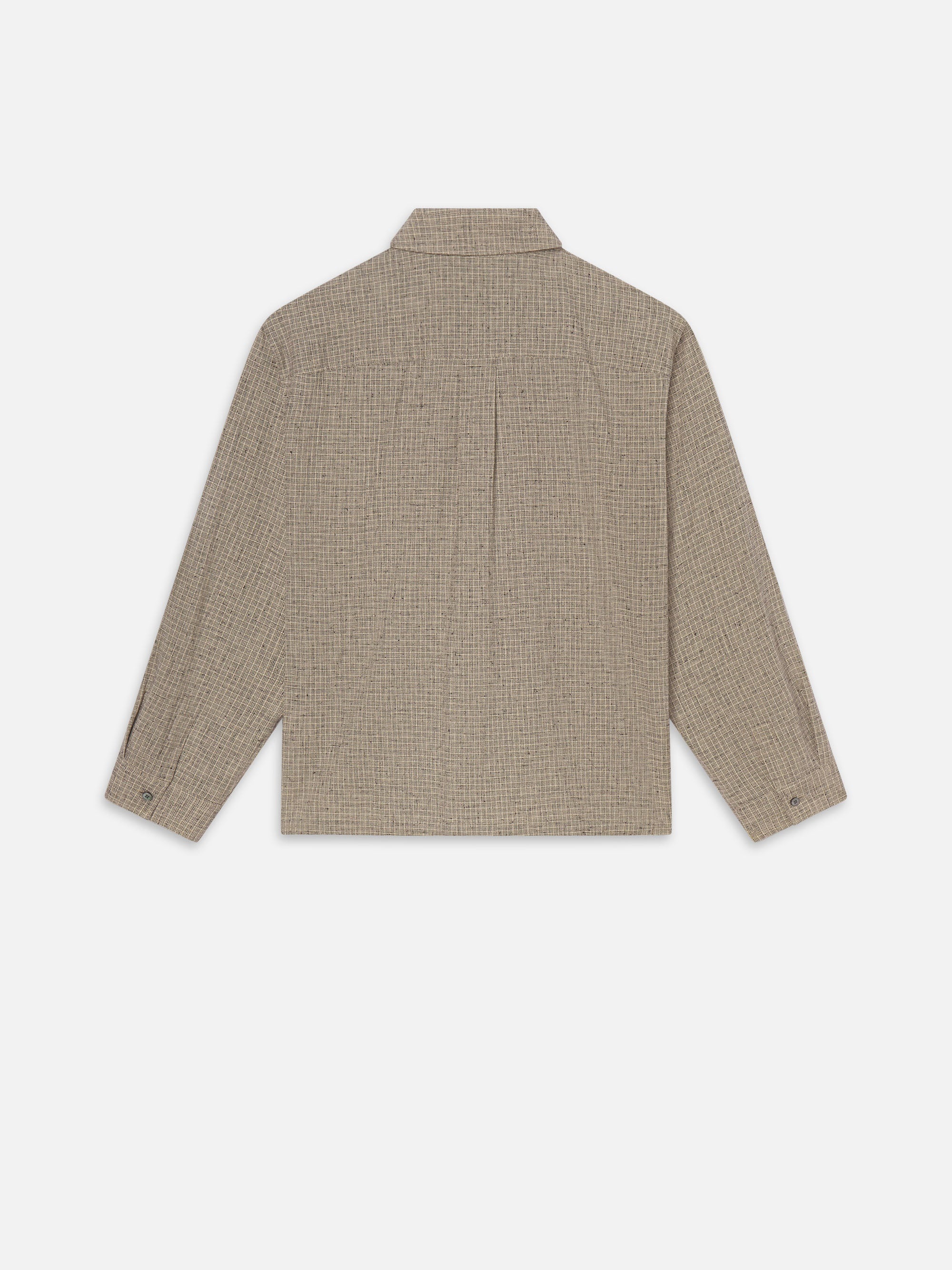 Textured Shirt in Beige Multi - 4