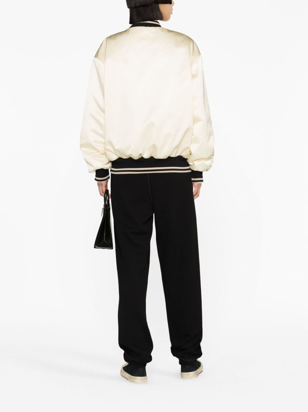 logo-print bomber jacket - 4