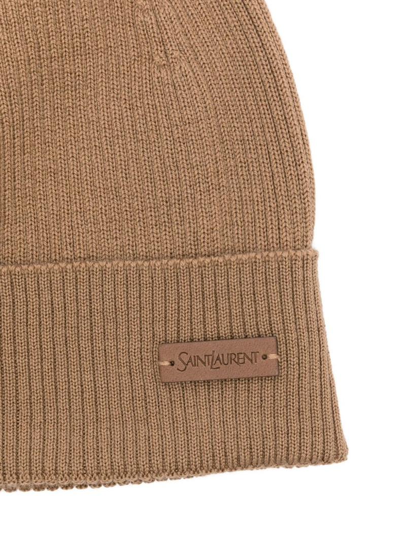 SAINT LAURENT ribbed wool beanie outlook