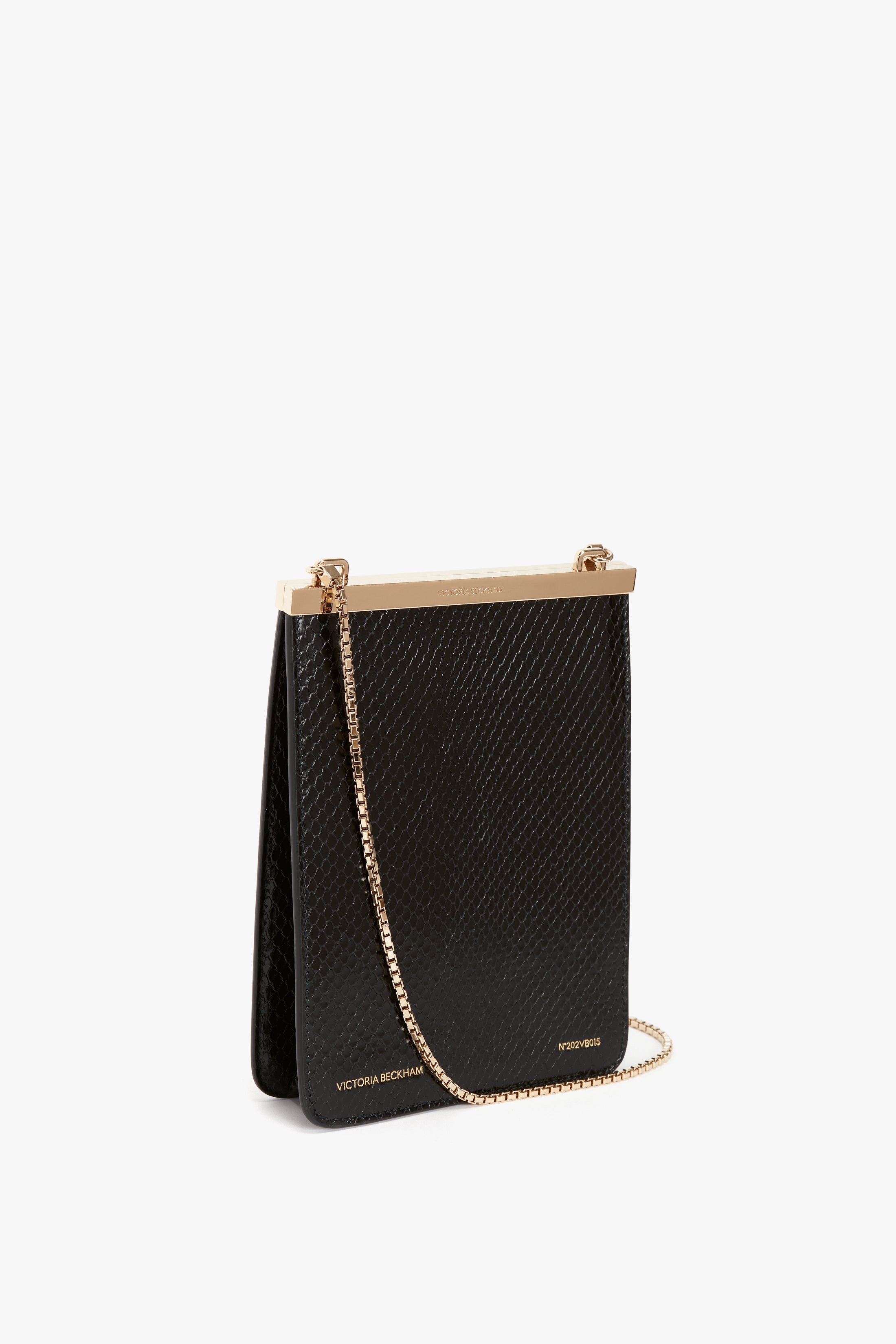 Frame Purse In Black Leather - 2