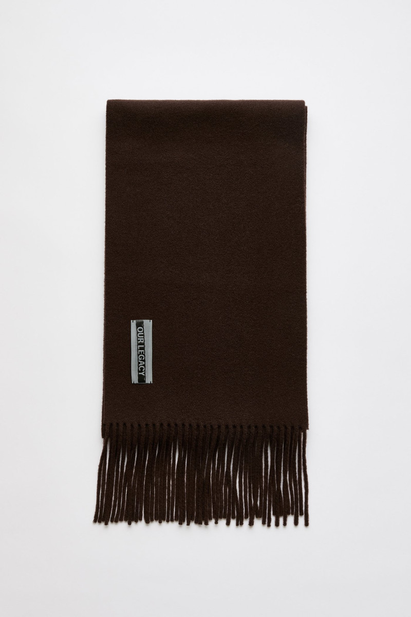 Our Legacy Estate Scarf Espresso Double Wool 1