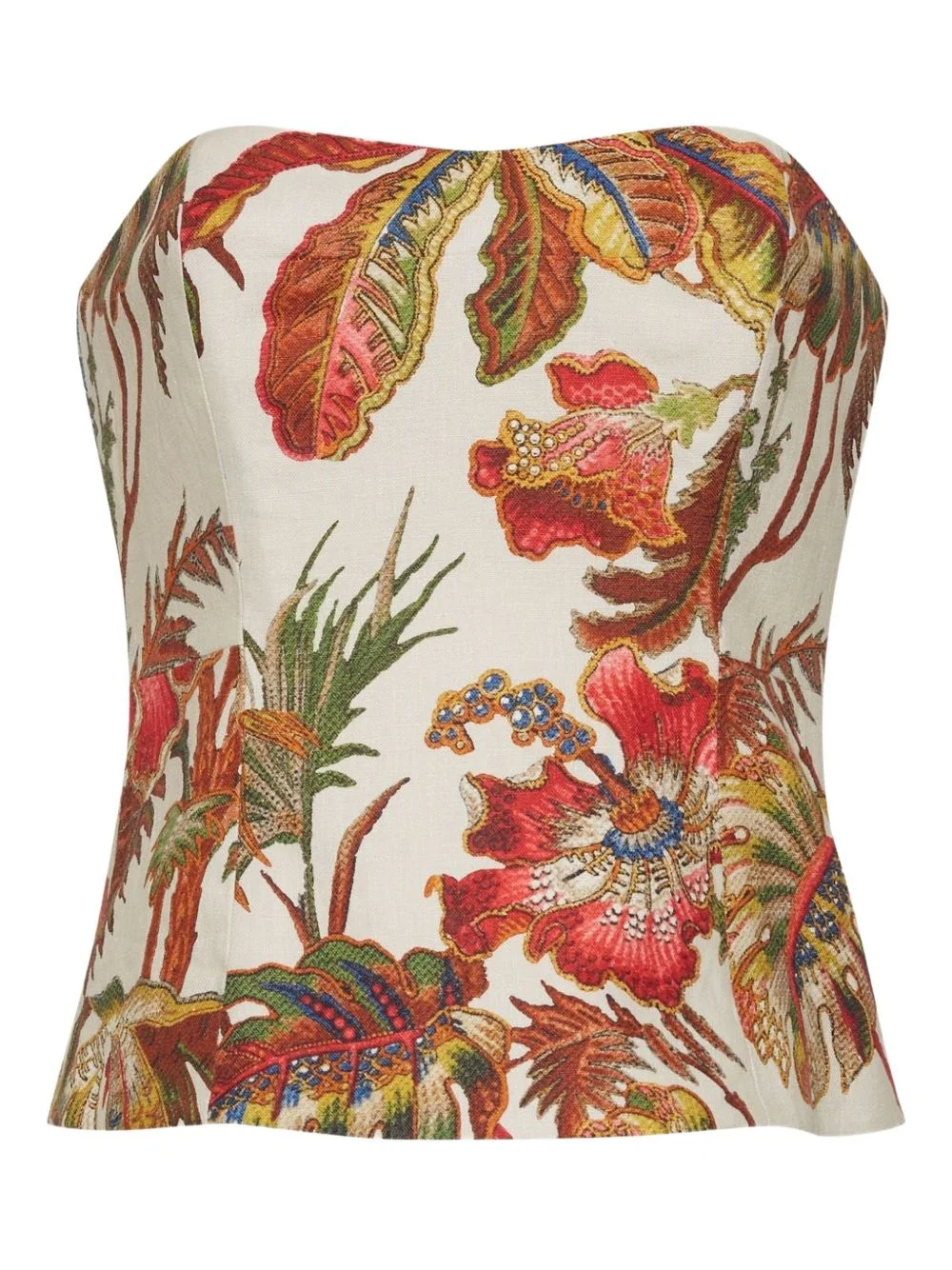 Agnes floral strapless top - 1