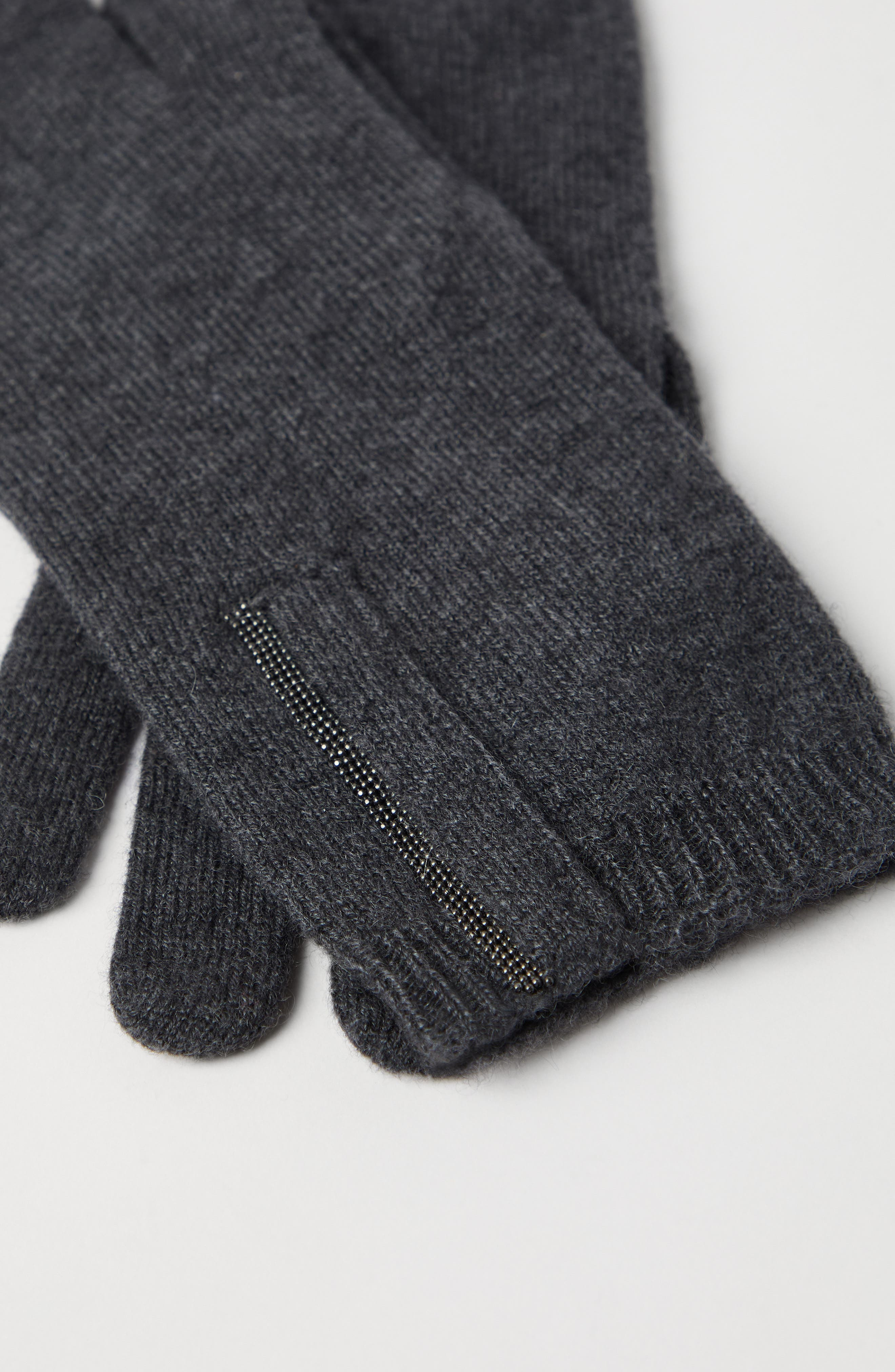 Brunello Cucinelli Knit gloves in Anthracite at Nordstrom - 3