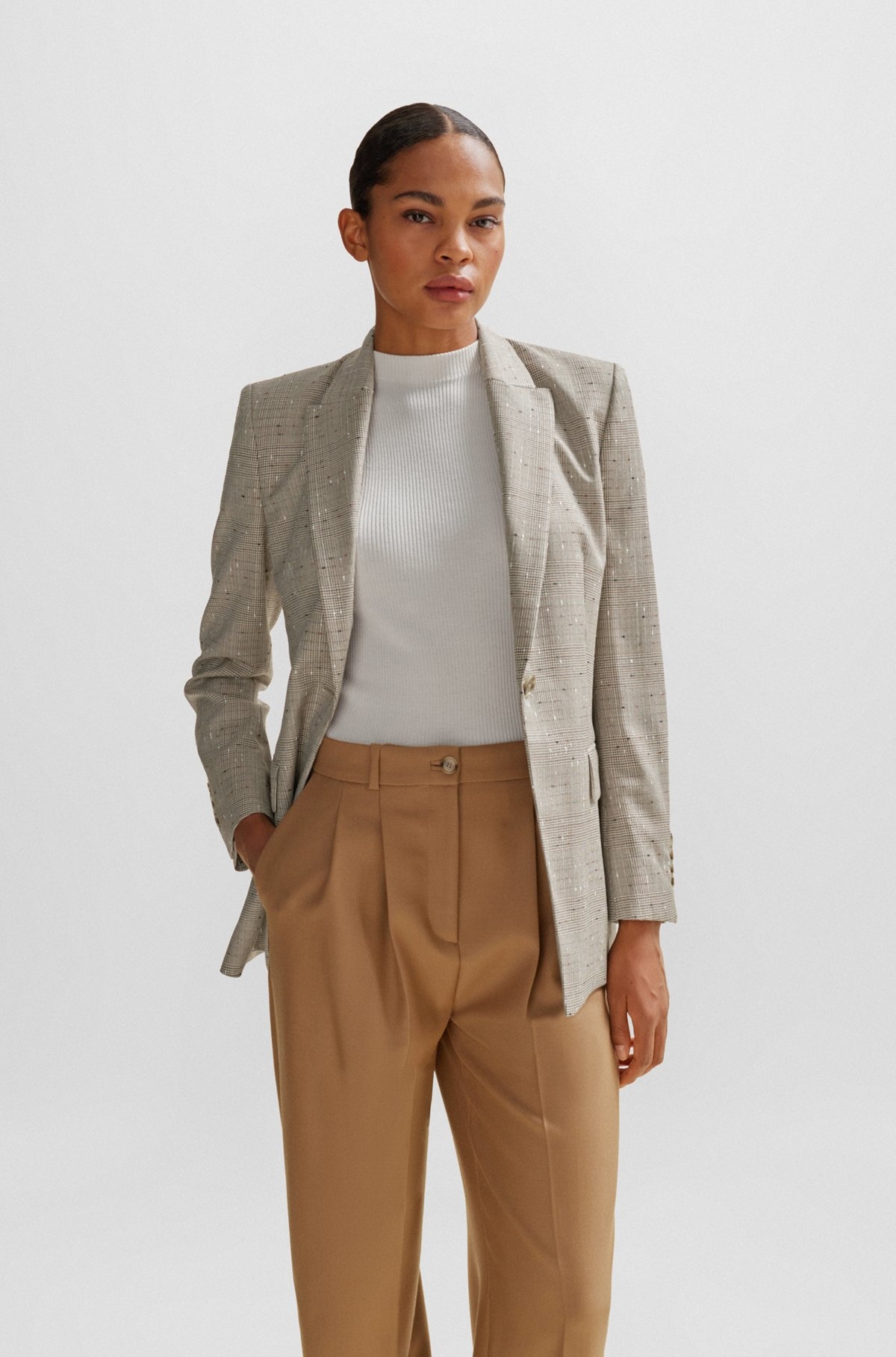 SLIM-FIT JACKET IN ITALIAN SLUB WOOL-BLEND TWILL - 2