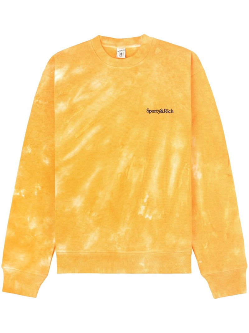 logo-embroidered tie-dye sweatshirt 1