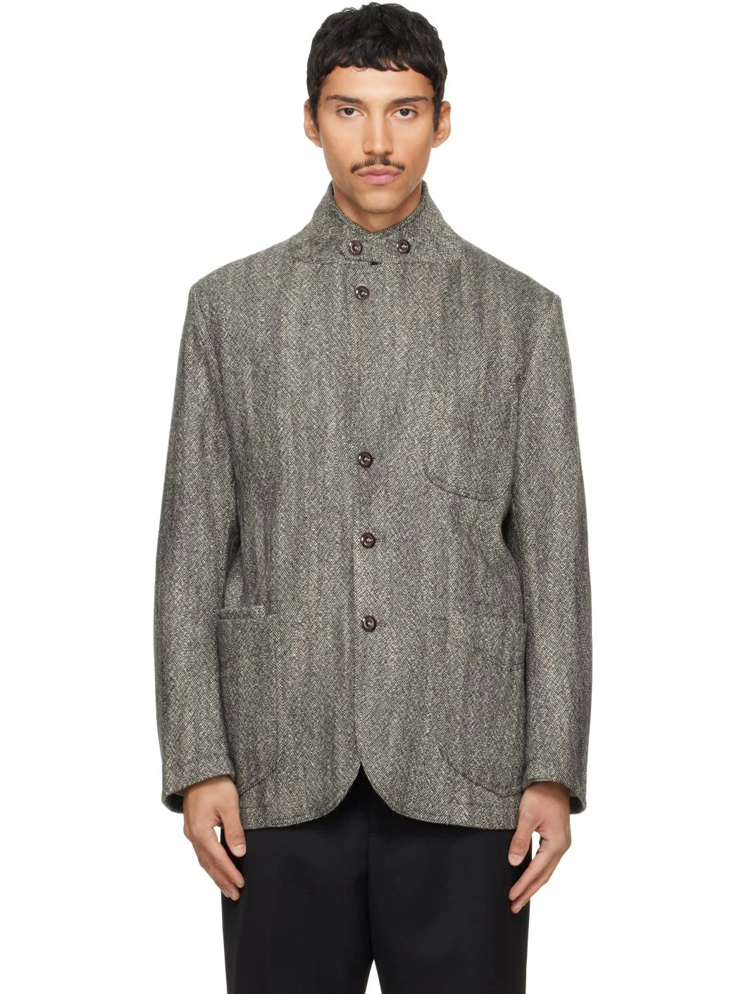 Gray Herringbone Tweed Mk. VII Games Blazer - 1