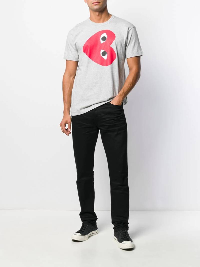 Comme des Garçons PLAY heart print crew neck T-shirt outlook