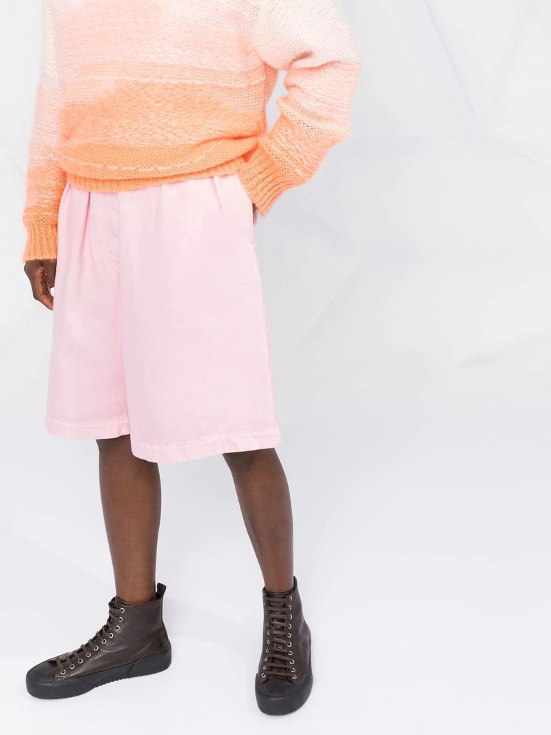 pleated denim shorts 5
