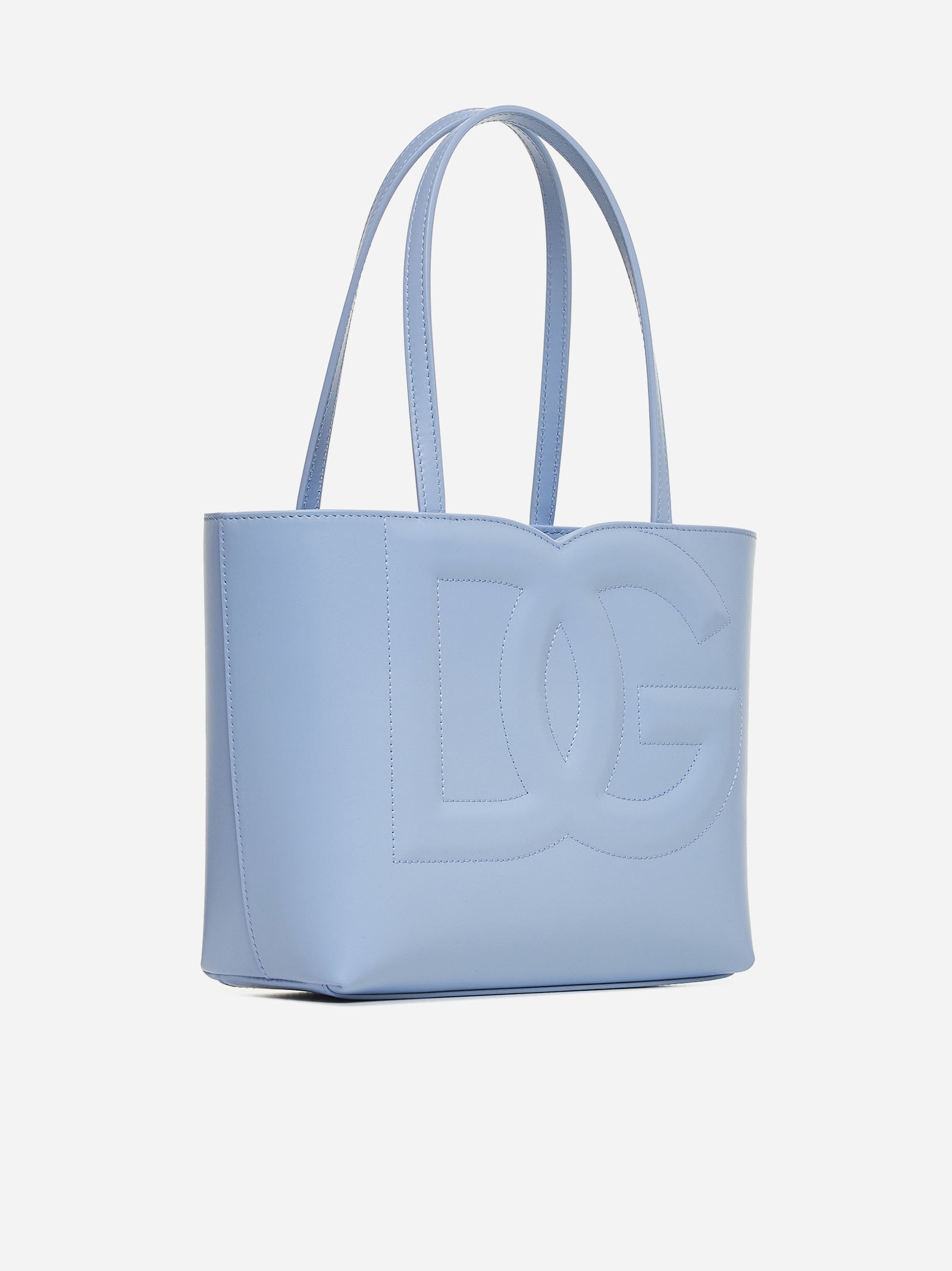 DG logo leather small tote bag - 2