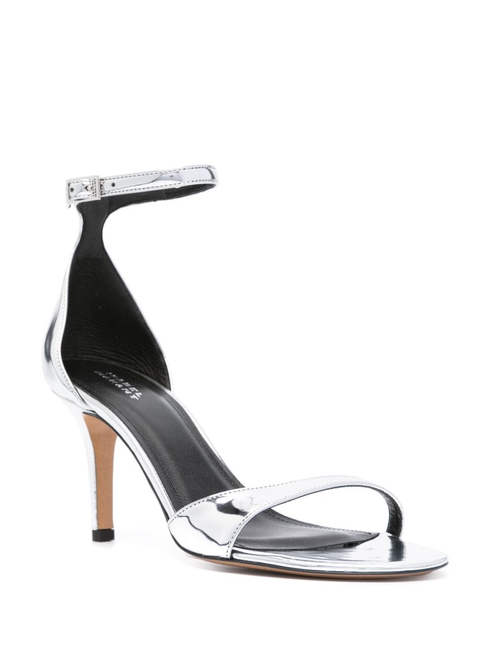 90mm metallic-effect leather sandals - 2
