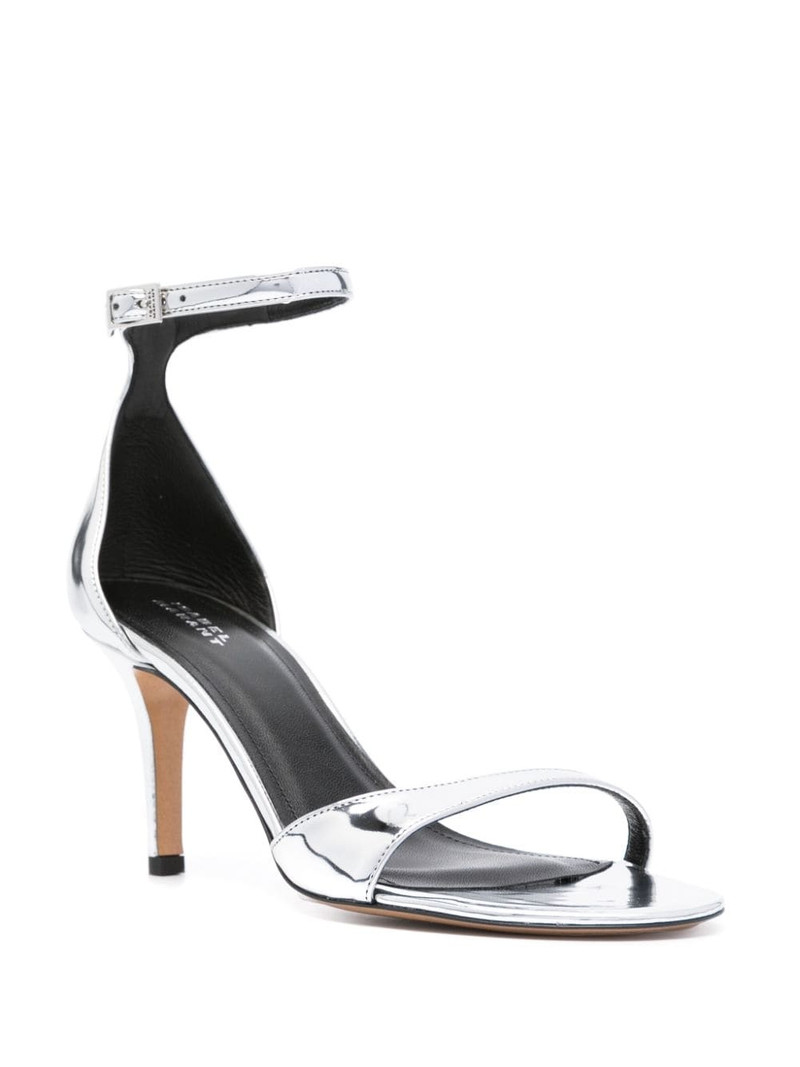 Isabel Marant 90mm metallic-effect leather sandals outlook