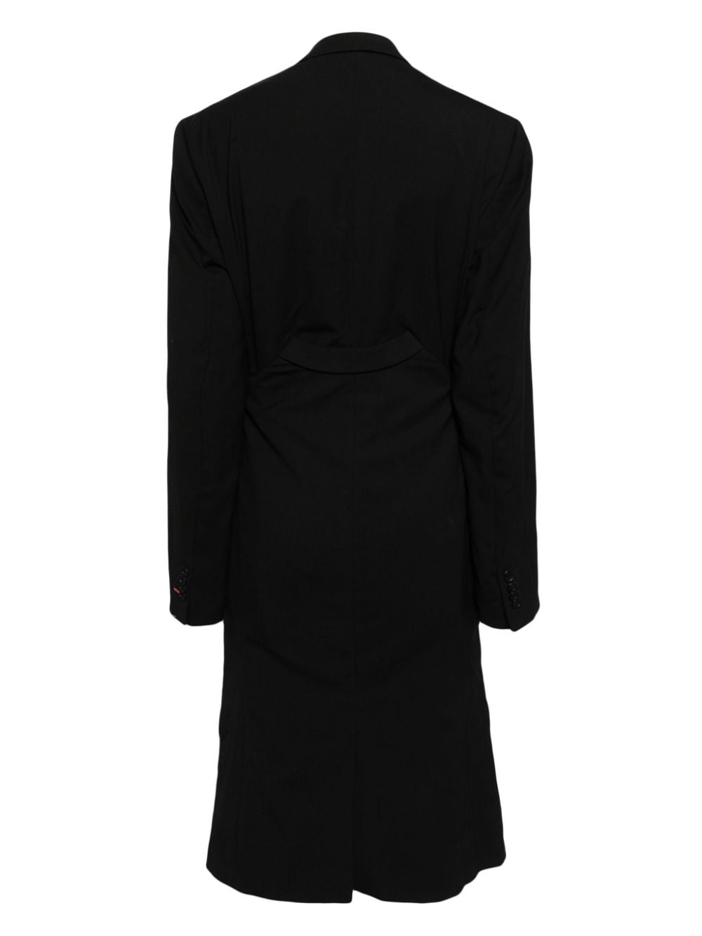 panelled single-breasted coat - 2
