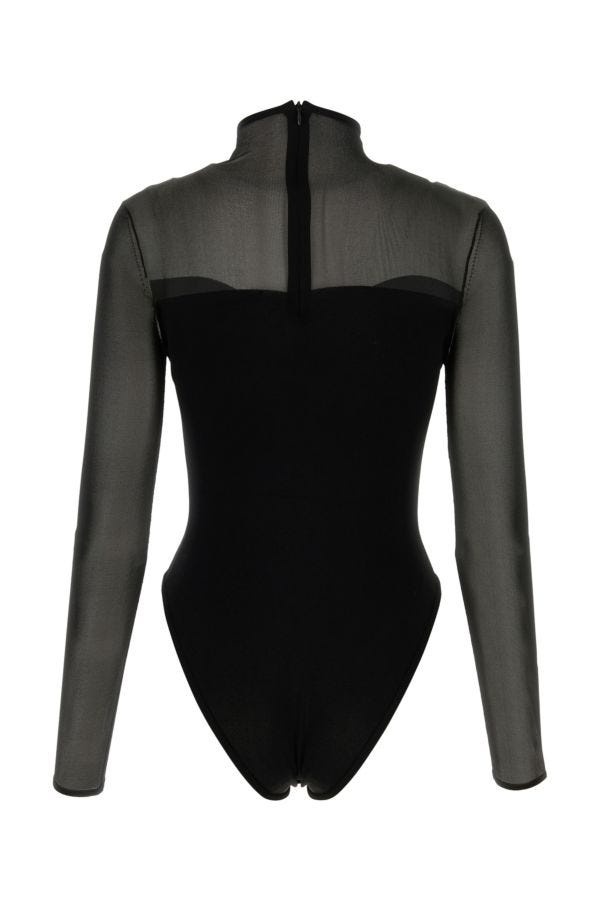 Black viscose blend bodysuit - 2