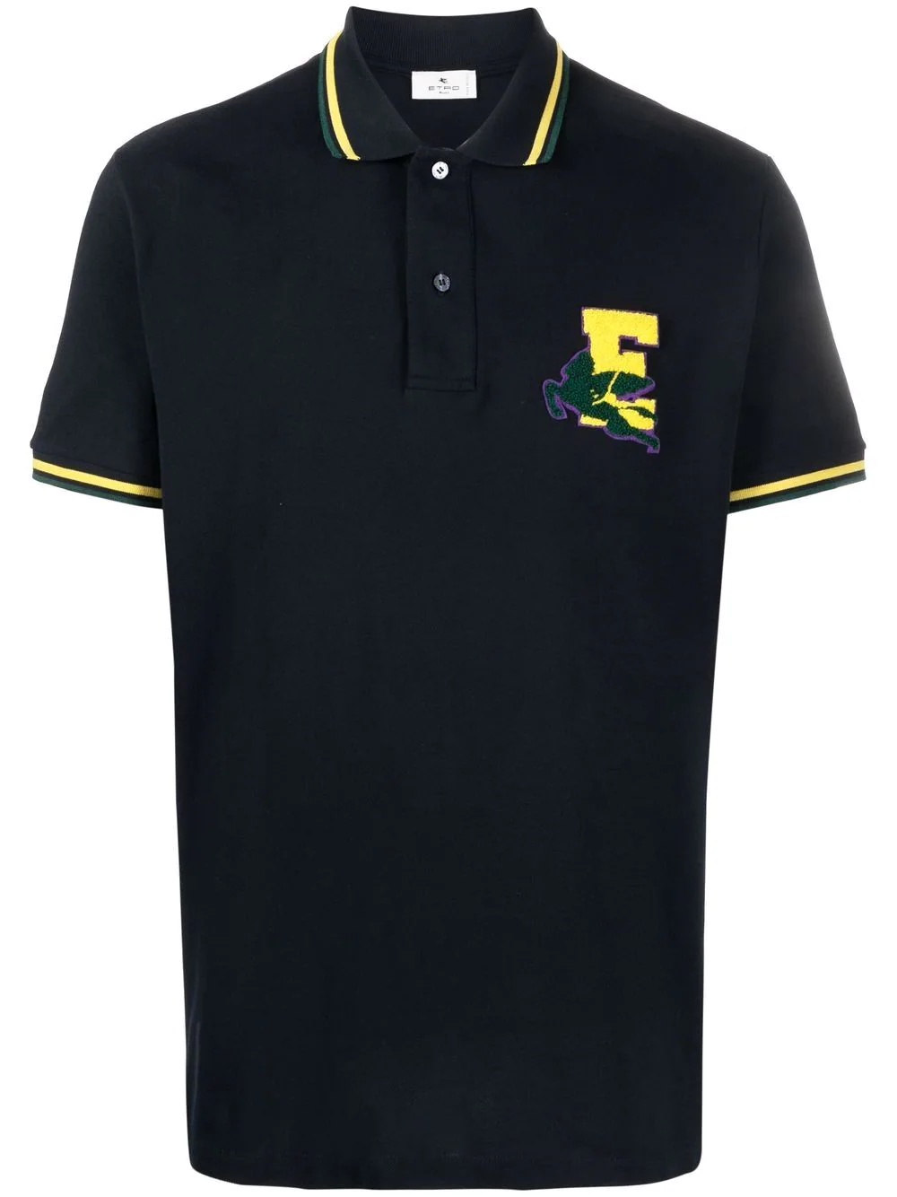 log-print polo shirt - 1