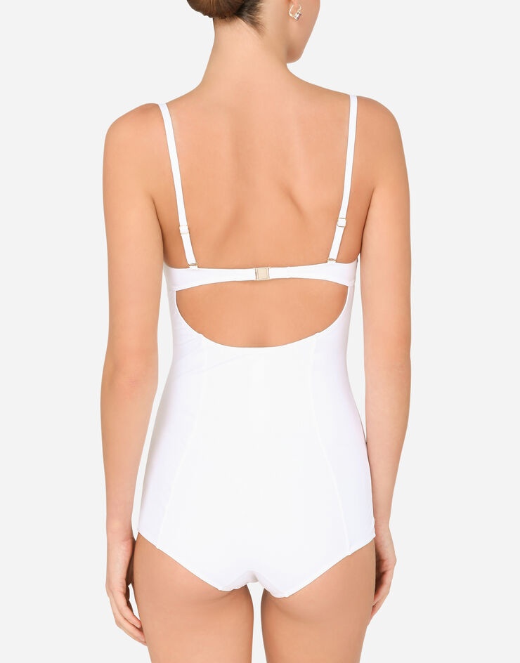 Full swimsuit with balcony neckline - 5