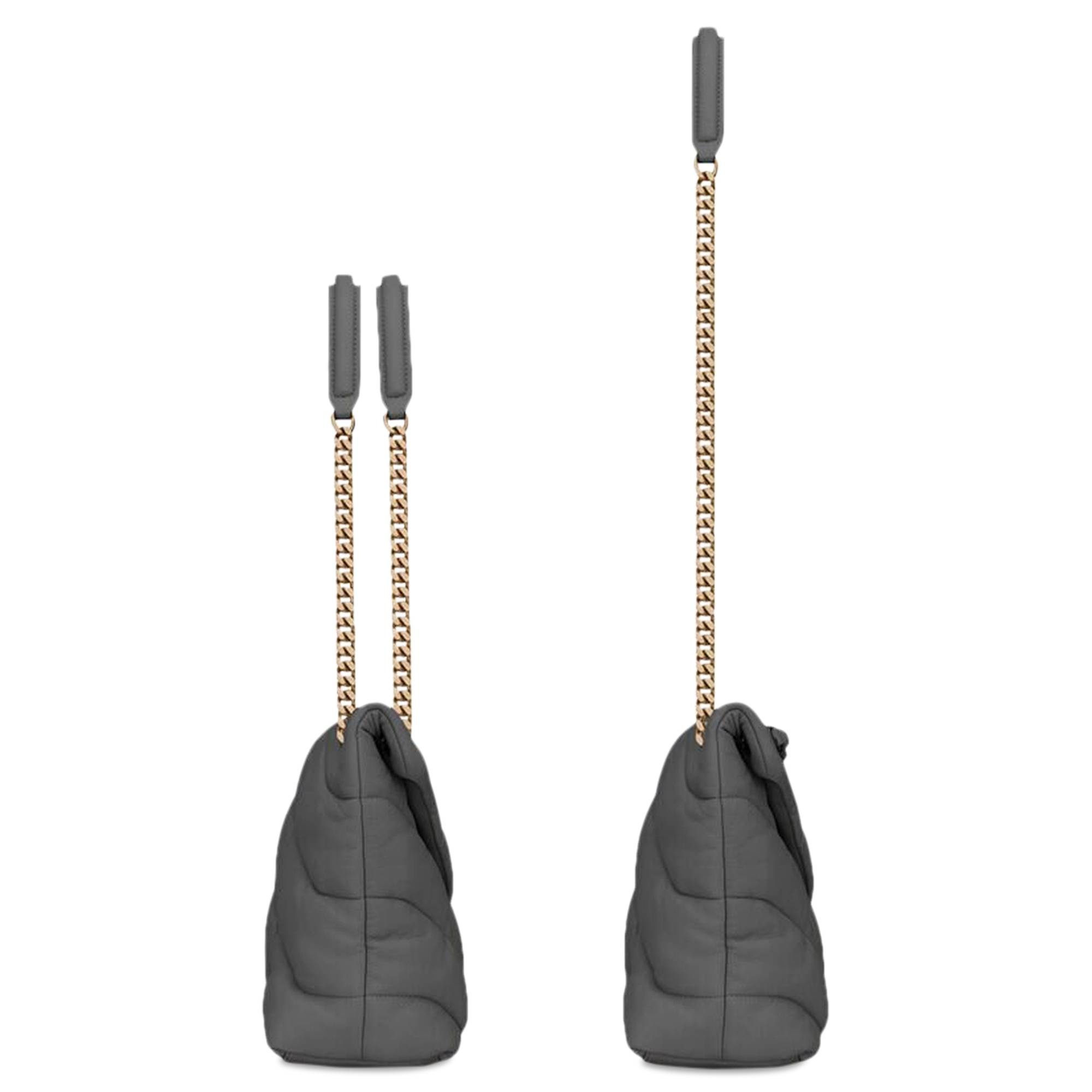 Saint Laurent Puffer Medium Chain Bag 'Storm' - 3