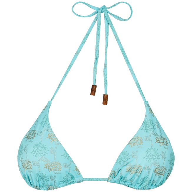 Women Bikini Top Iridescent Flowers of Joy - 1