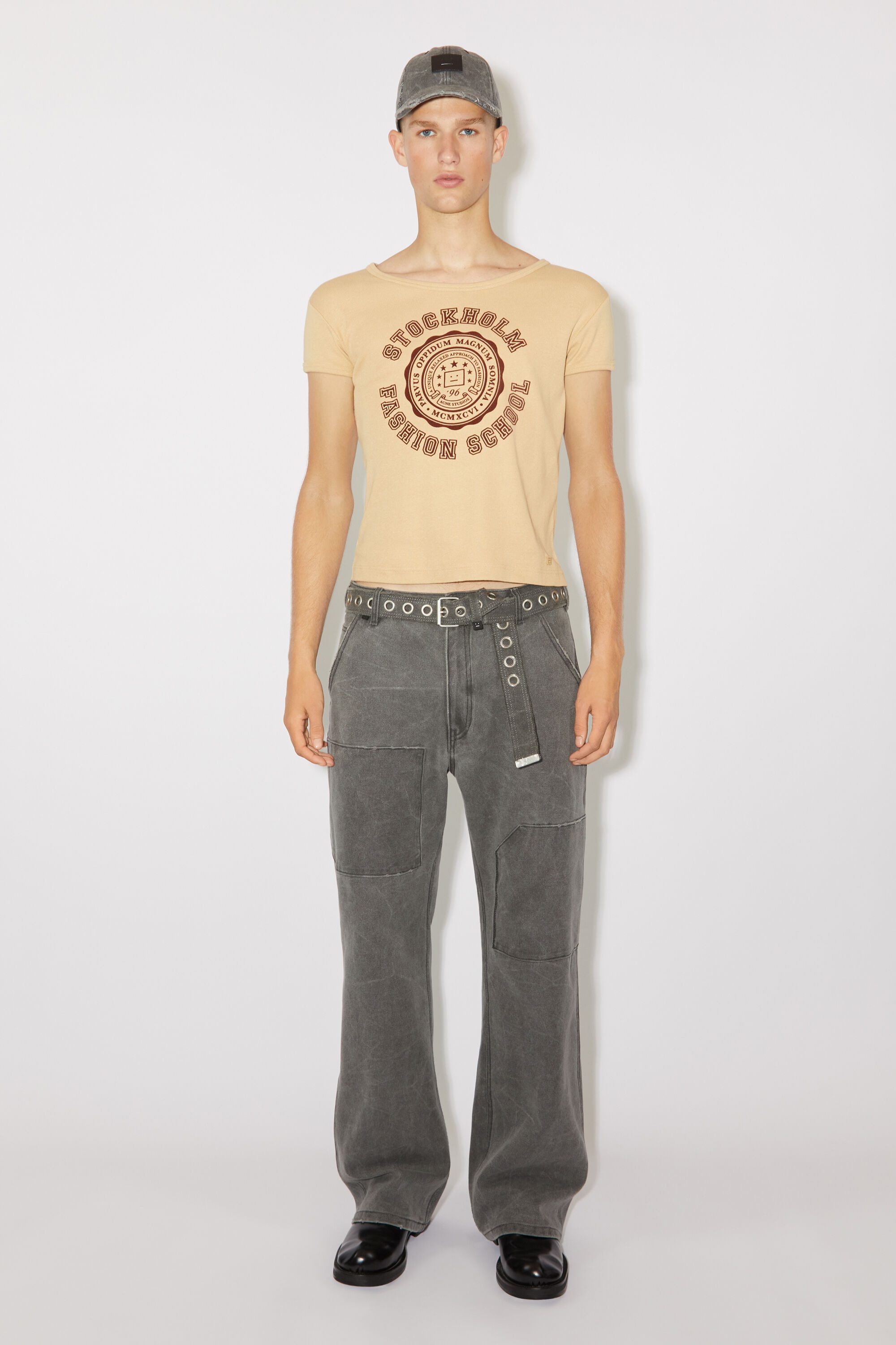 Logo t-shirt - Fitted fit - Biscuit beige - 2