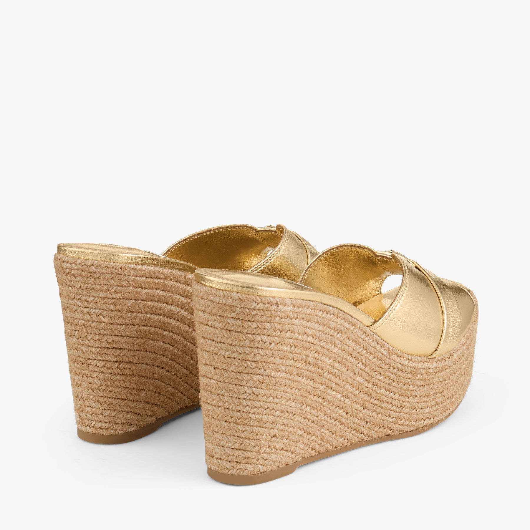 Leda Wedge 100
Gold Metallic Nappa Leather Mule Wedge - 5