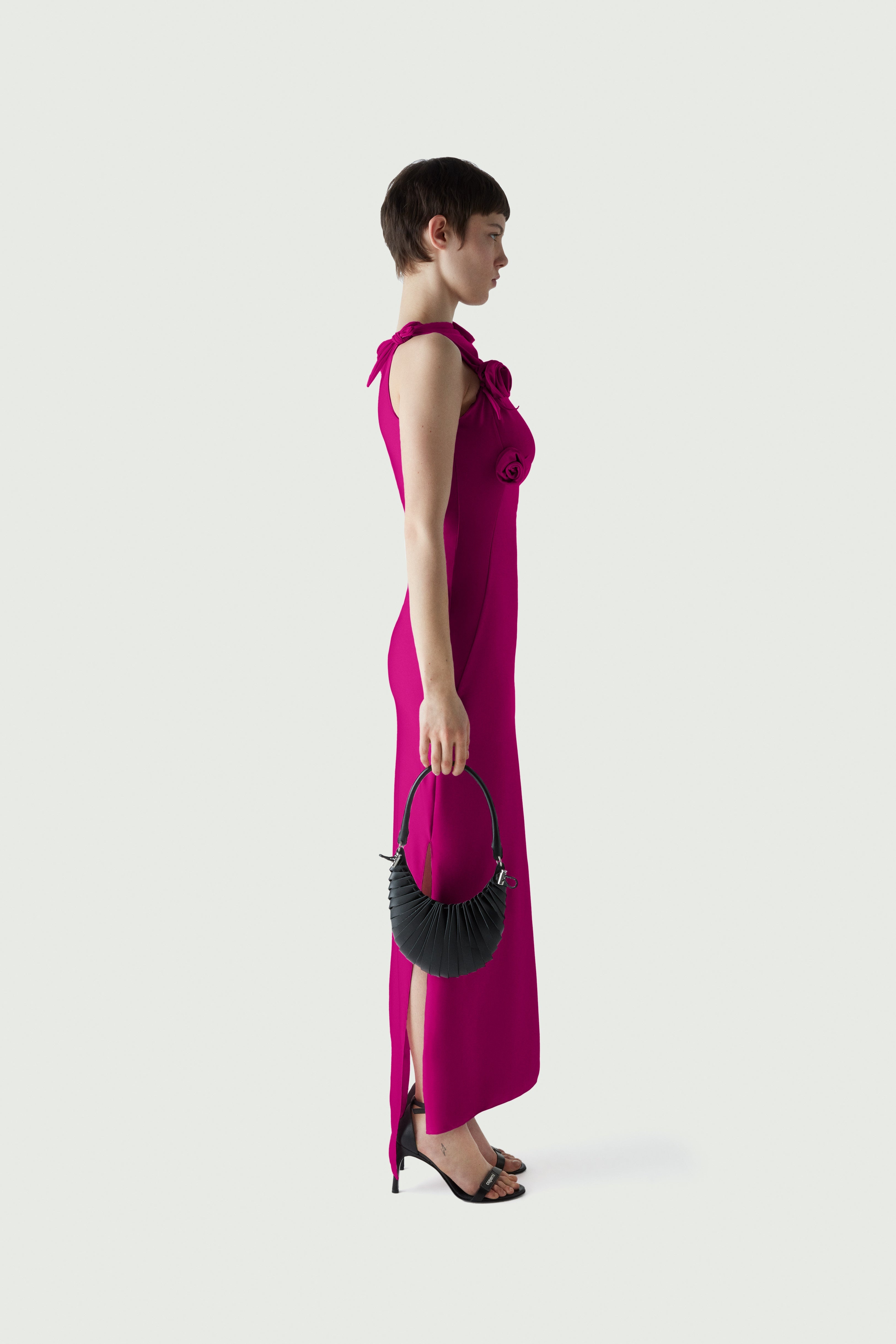 Asymmetric Flower Gown - 3