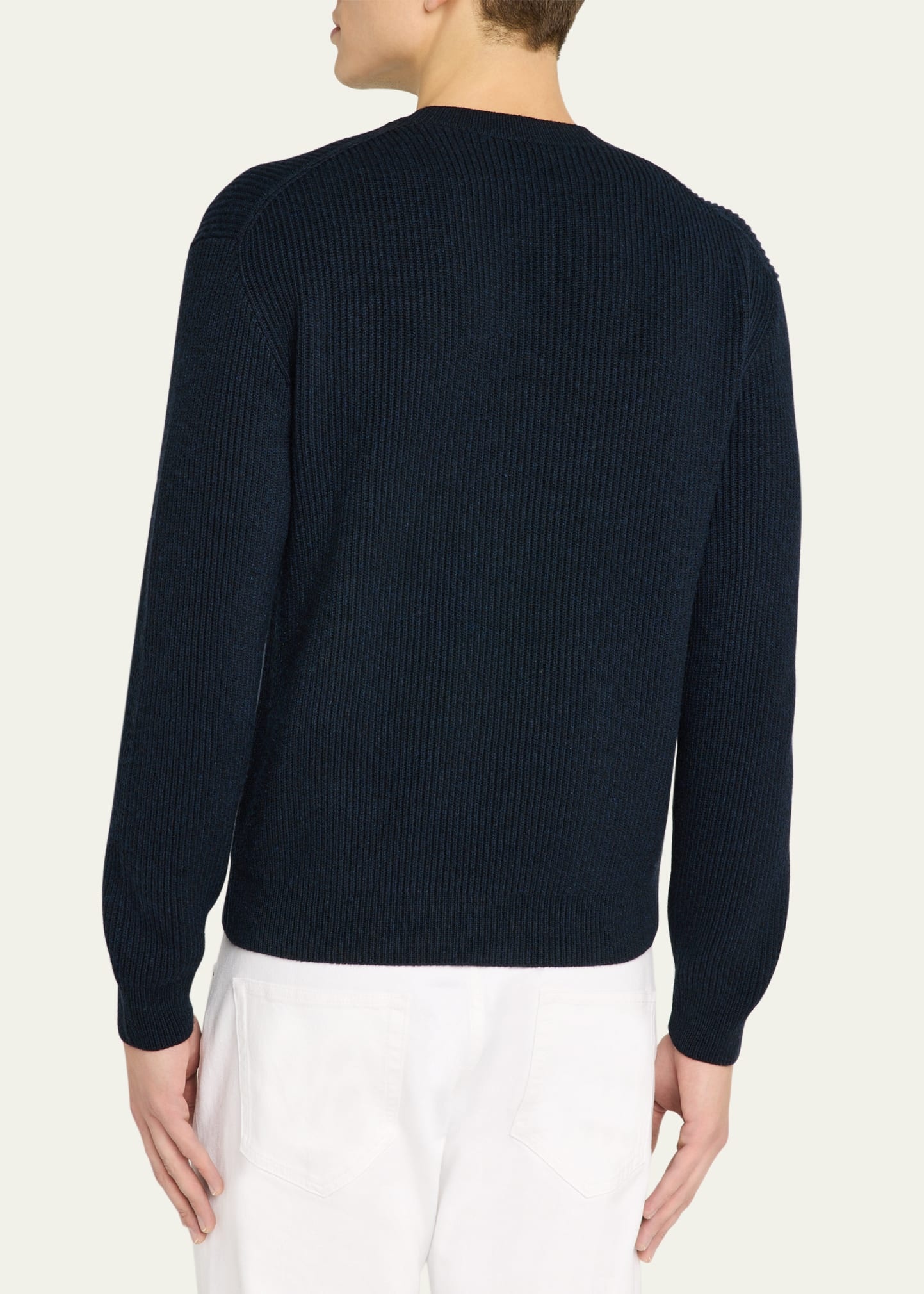 Men's Fobello Cashmere Rib Crewneck Sweater - 3