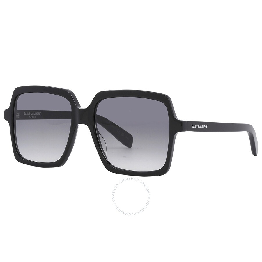 Saint Laurent Grey Gradient Square Ladies Sunglasses SL 174 001 56 - 5