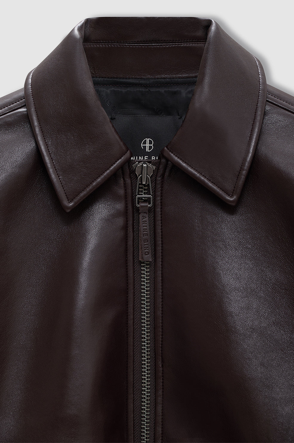 Kelanie Jacket - Deep Brown Recycled Leather - 4