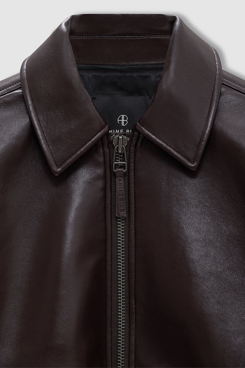Kelanie Jacket - Deep Brown Recycled Leather 4