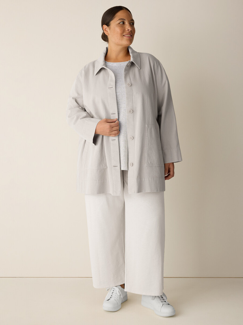 Garment-Dyed Utility Cotton Classic Collar Long Jacket 6