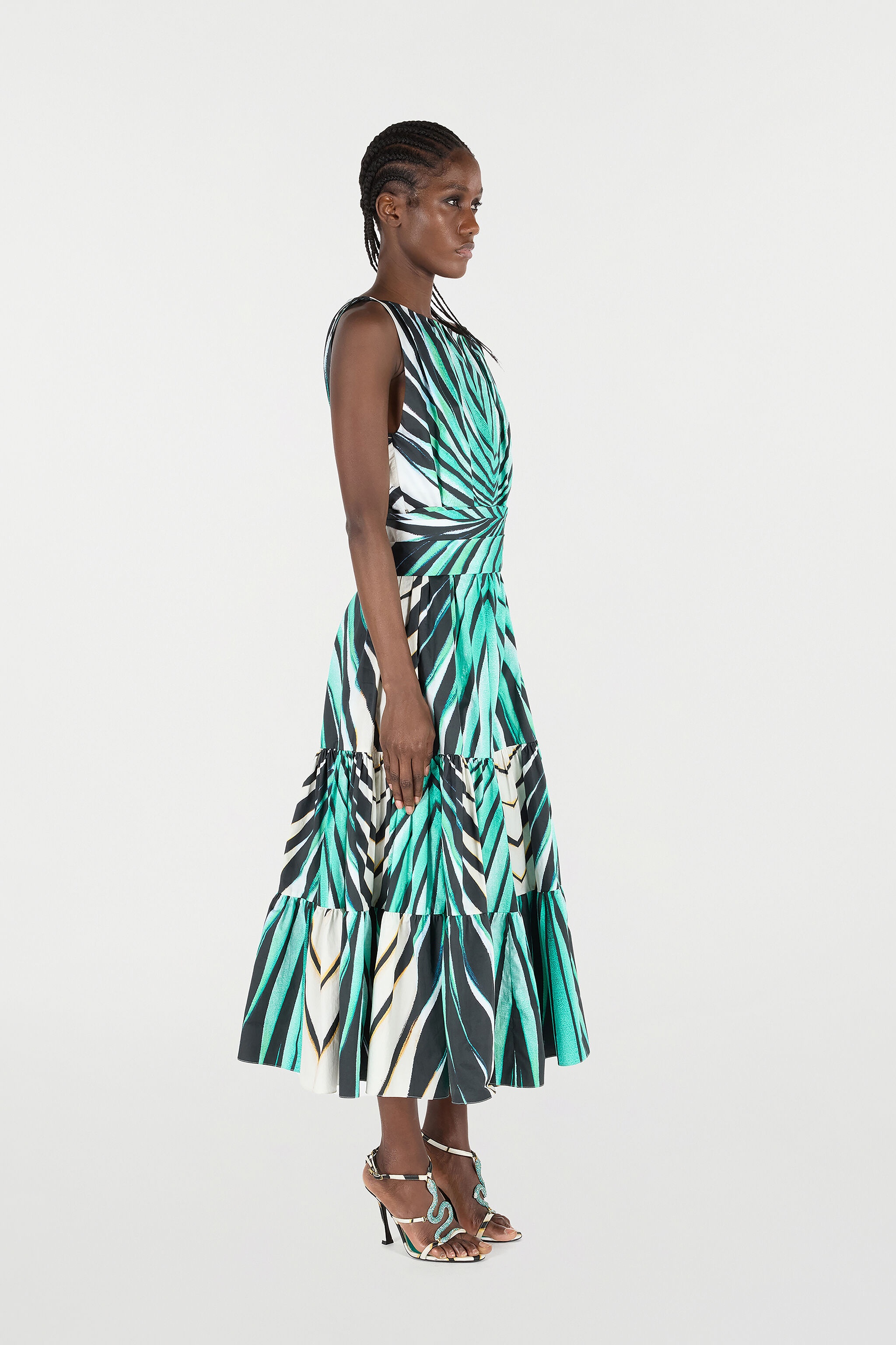 Ray Of Sea Print Midi Dress - 3