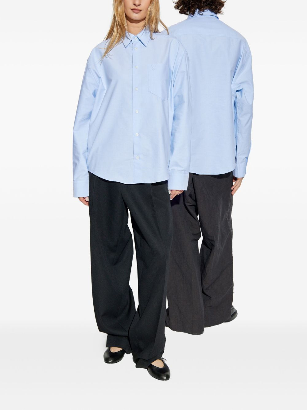 HEART-EMBROIDERED LONG-SLEEVE SHIRT - 4